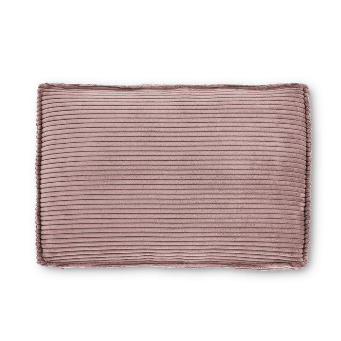 Kave Home - Blok kussen in roze corduroy met brede naad, 40 x 60 cm
