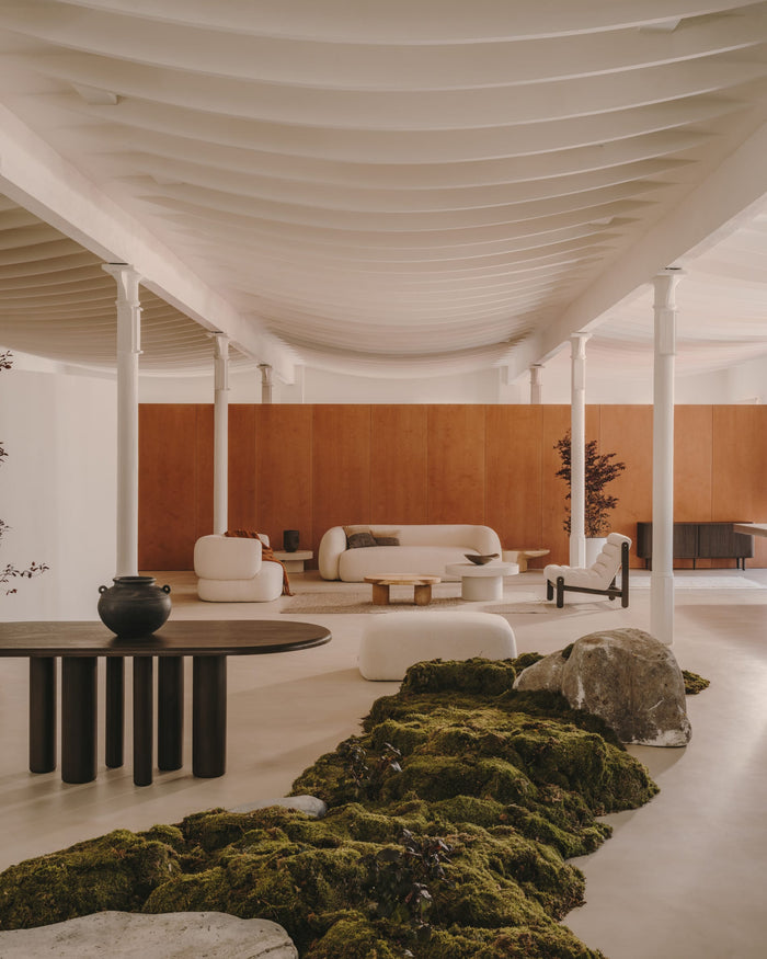 Kave Home - Aiguablava ronde salontafel in wit cement, Ø 90 cm