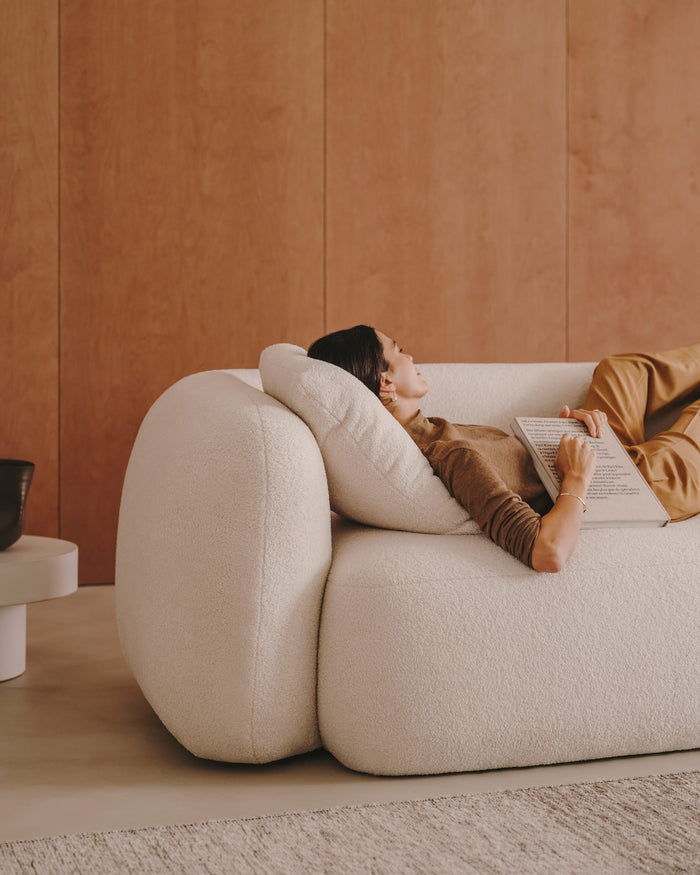 Kave Home - Aiguablava ronde salontafel in wit cement, Ø 90 cm