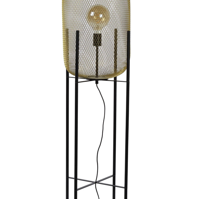Lucide MESH Vloerlamp - Mat Goud | Messing