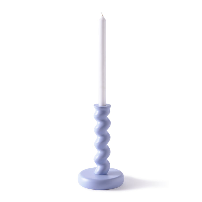 POLSPOTTEN Twister Kandelaar - M - Lichtblauw