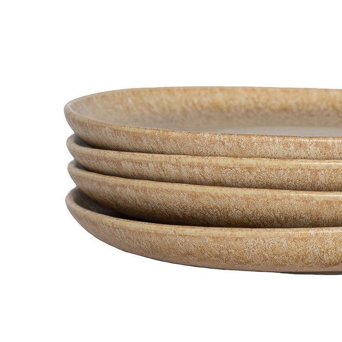 by fonQ Mixed Ceramics Gebaksbordjes 4st. - Ø 17 cm - Zand