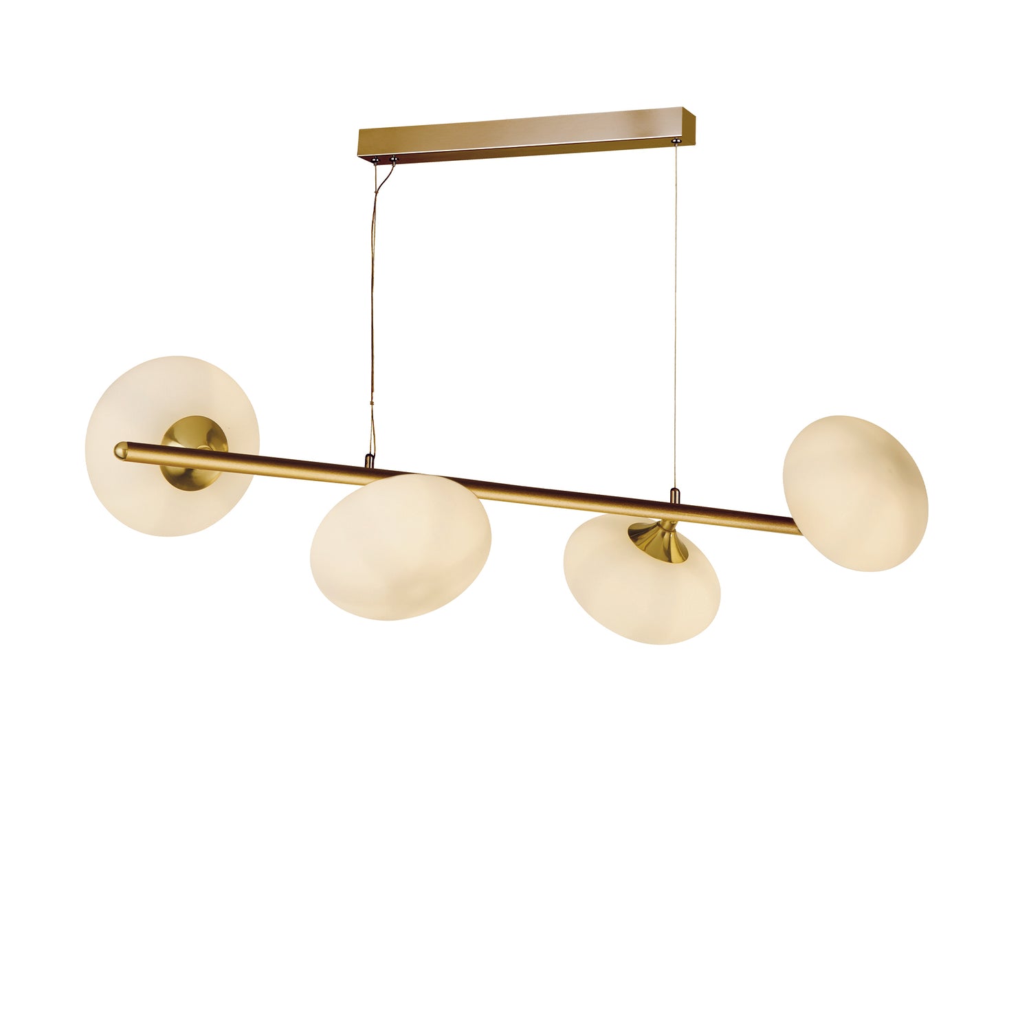 Searchlight Pebble Hanglamp 4-lichts - Goud