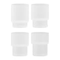 Ferm Living Ripple Drinkglazen Set van 4 - Frosted