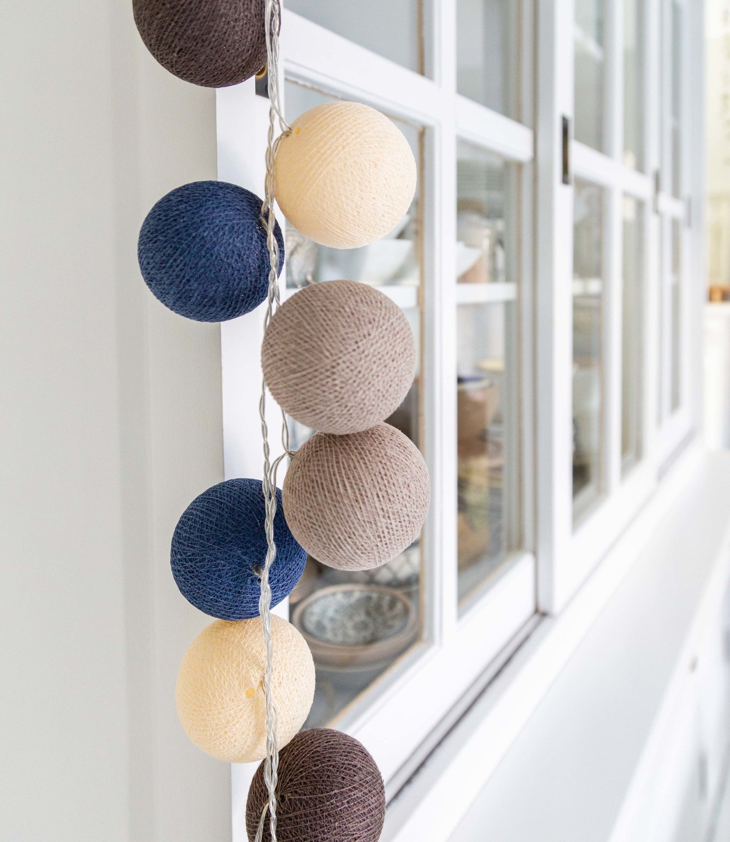 Cotton Ball Lights regular lichtslinger blauw - Steel blue 20