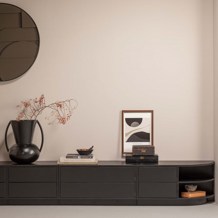 WOOOD Finca Tv-meubel Rond Rechts - Grenenhout