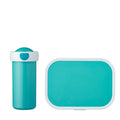 Lunchset Campus (schoolbeker en lunchbox) -  turquoise