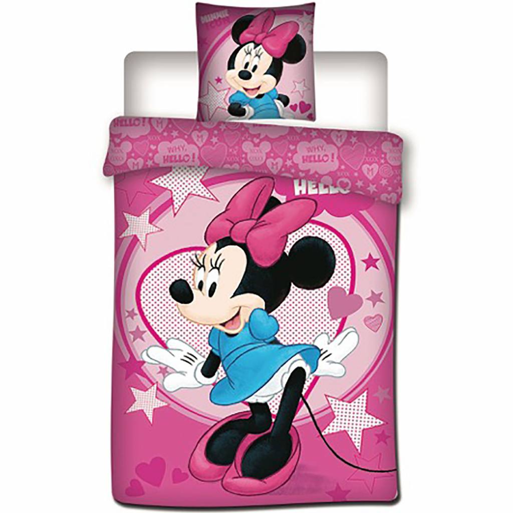 Disney Minnie dekbedovertrek - 1-persoons (140x200 cm + 1 sloop)