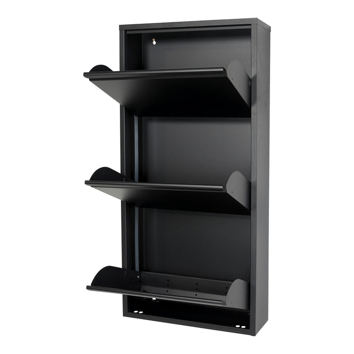 Spinder Design Billy 3 Schoenenkast - Zwart