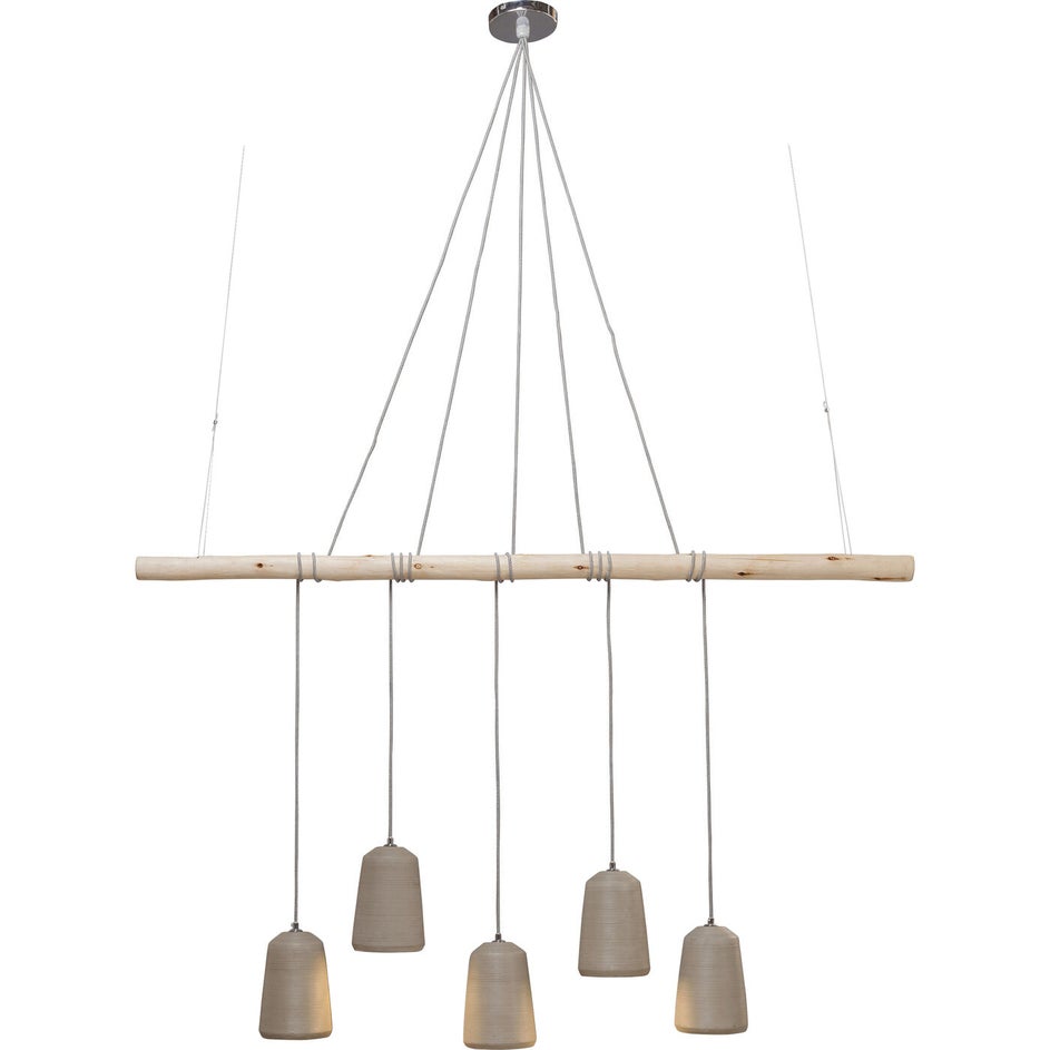 Kare Design Dining Concrete 5-Lichts Hanglamp - Grijs Beton