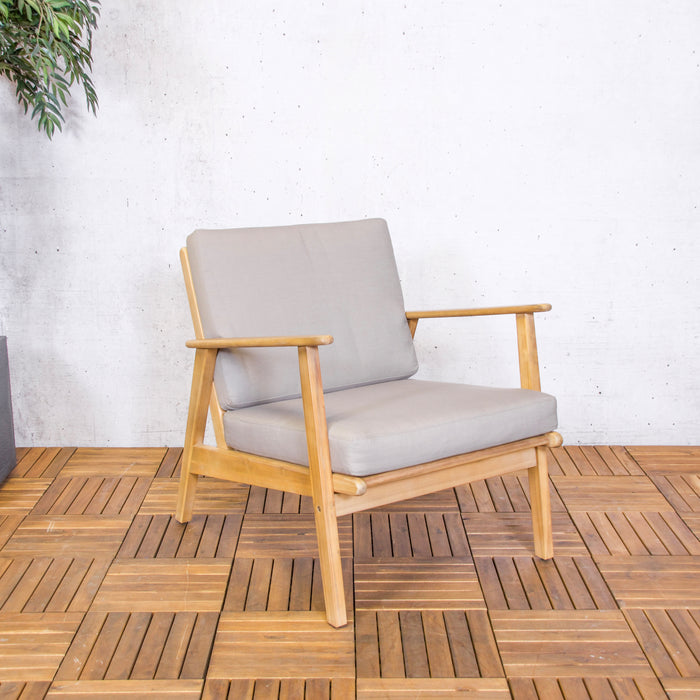 SenS-Line Lissabon Loungestoel Acaciahout - Taupe