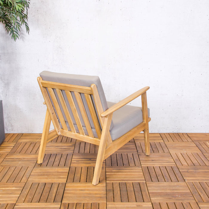 SenS-Line Lissabon Loungestoel Acaciahout - Taupe