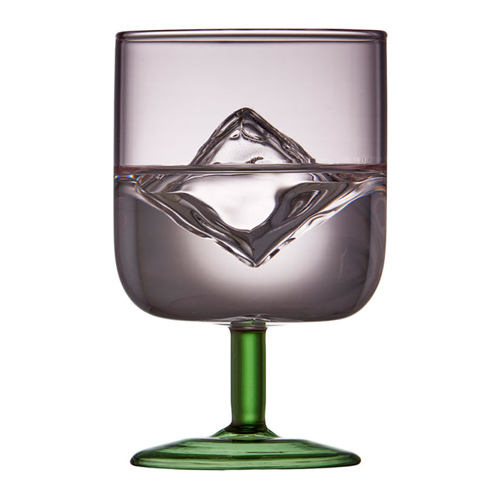 Lyngby Torino Wijnglazen 2st. - Roze / Groen