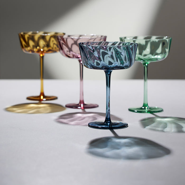 Lyngby Vienna Champagneglazen  4st. - Groen