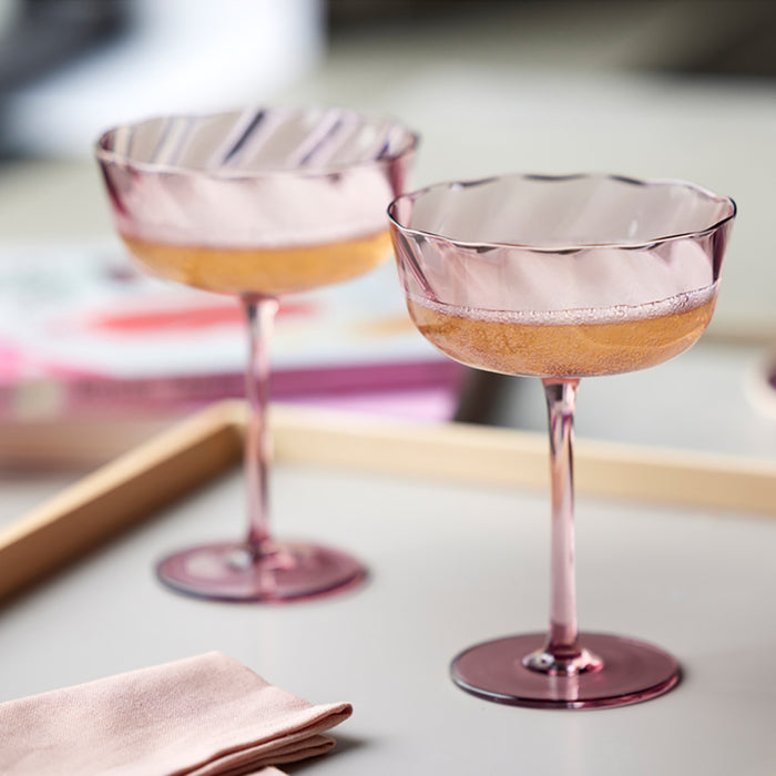 Lyngby Vienna Champagneglazen  4st. - Paars