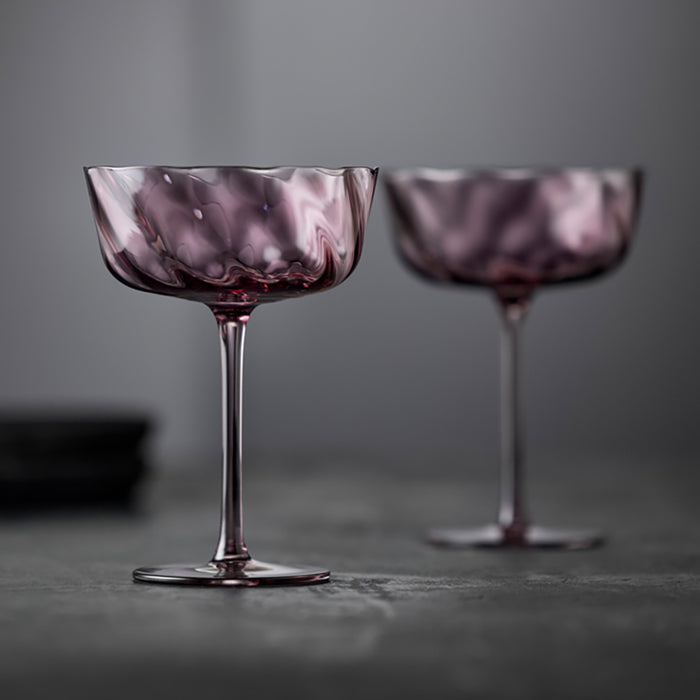 Lyngby Vienna Champagneglazen  4st. - Paars