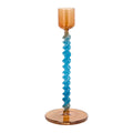 Villa Collection Styles Glazen Kandelaar Twist - Blauw / Oranje