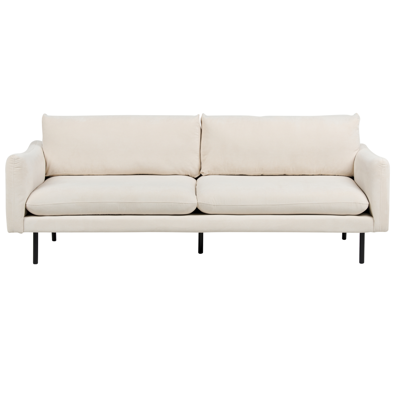 Beliani - VINTERBRO - Driezitsbank - Lichtbeige - Polyester