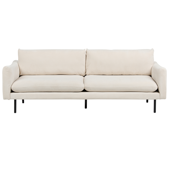 Beliani - VINTERBRO - Driezitsbank - Lichtbeige - Polyester