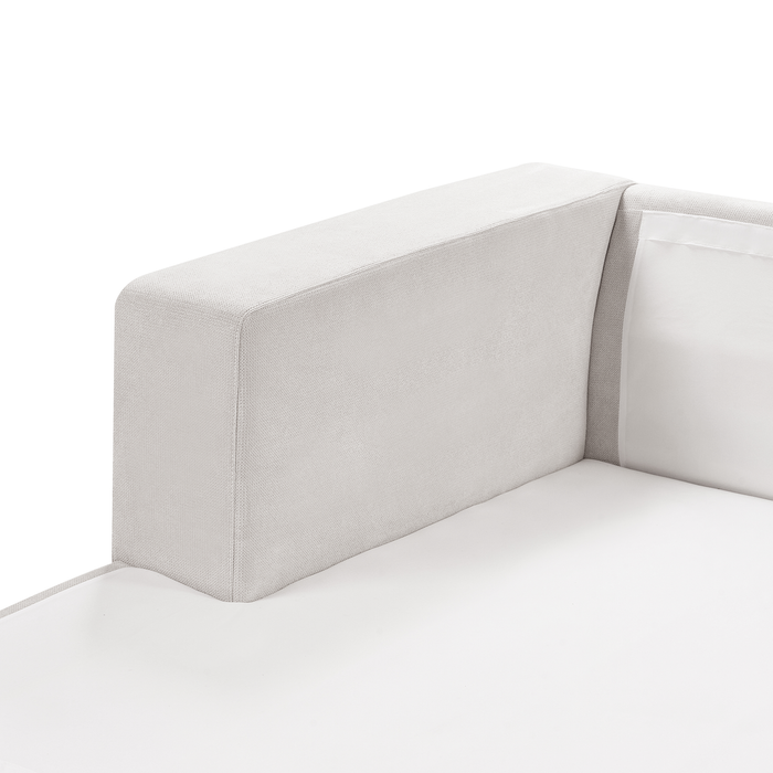 Beliani-LOFOTEN-Driezitsbank-Gebroken wit-Rechtszijdig-Polyester