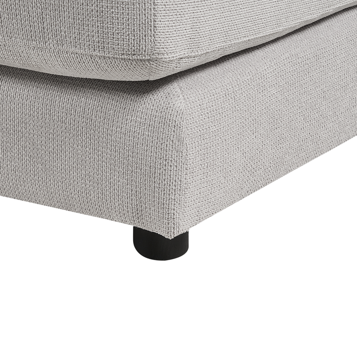 Beliani-LOFOTEN-Driezitsbank-Lichtgrijs-Rechtszijdig-Polyester