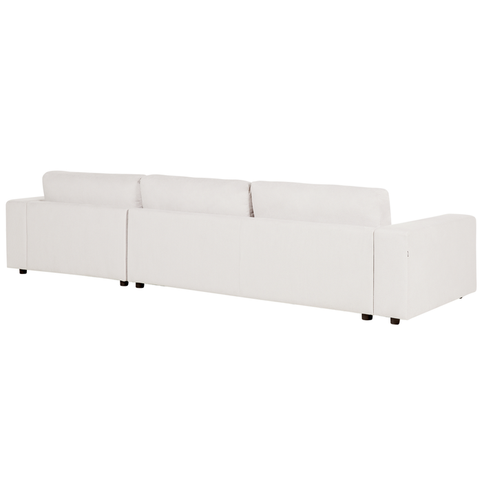 Beliani-LOFOTEN-Hoekbank 4-zits-Gebroken wit-Linkszijdig-Polyester