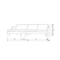 WOOOD Rodeo Chaise Longue Links - Bouclé - Naturel - 85x300x155