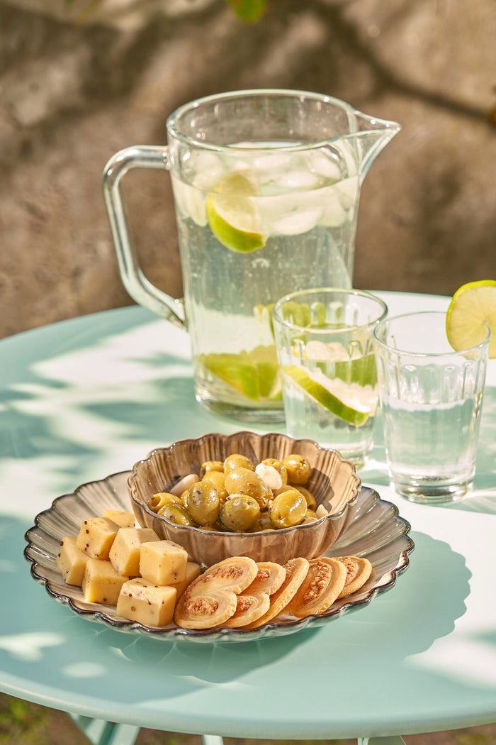 Mica Decorations Corfu Ontbijtbord - Set van 4 - Ø21 cm - Grijs