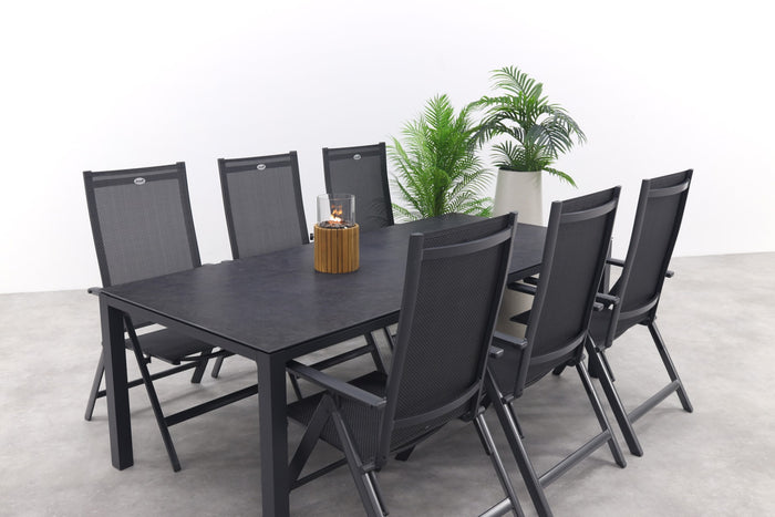 Hartman Napoli|Chaneo verstelbare tuinset - 220x100 cm. - 7-delig