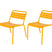 Metalen loungestoel Max XXL okergeel - 2 stuks