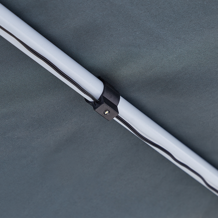 Beliani - PARGA - Tuinpaviljoen - Grijs|Wit - Polyester