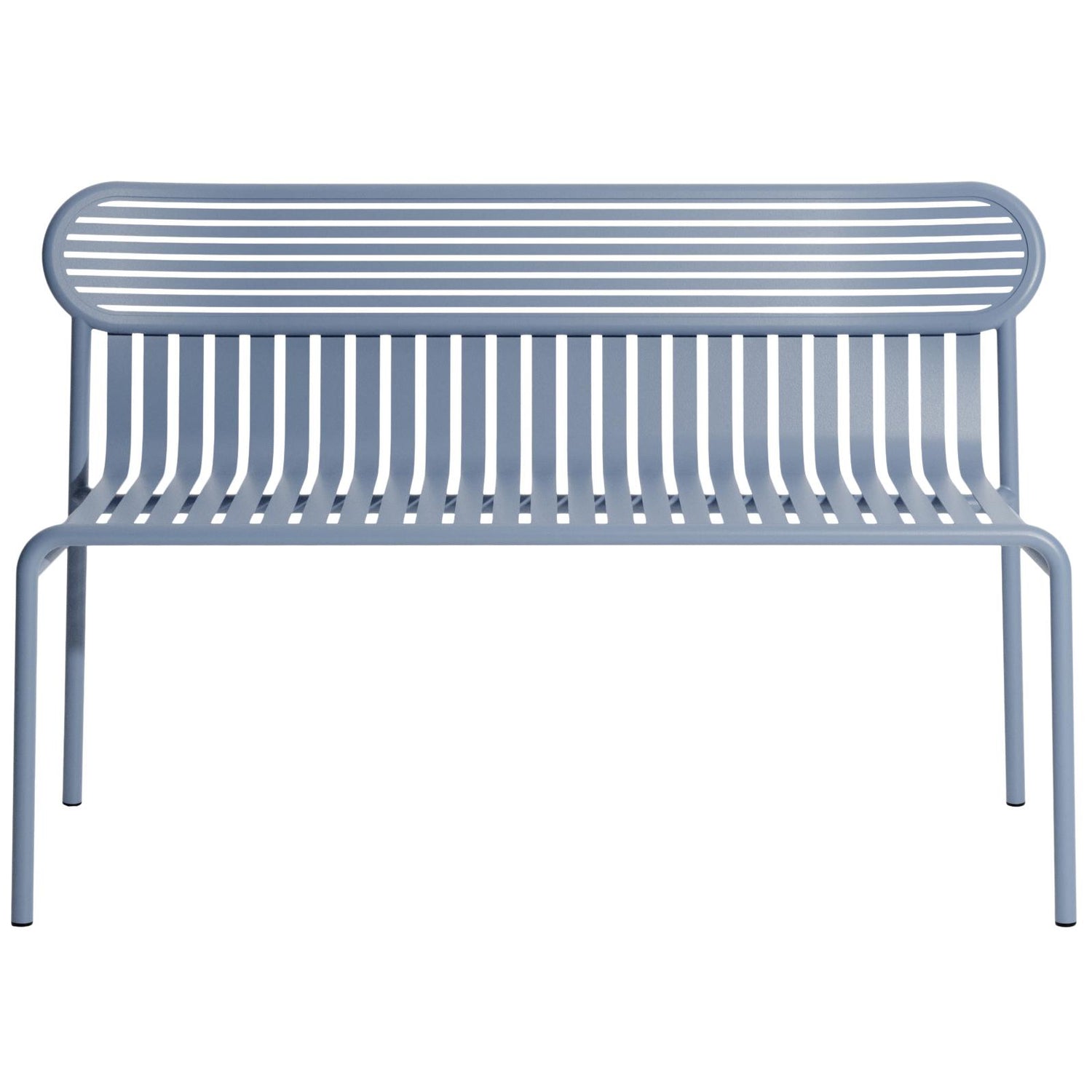 Petite Friture Week-end tuinbank met rugleuning Pigeon Blue