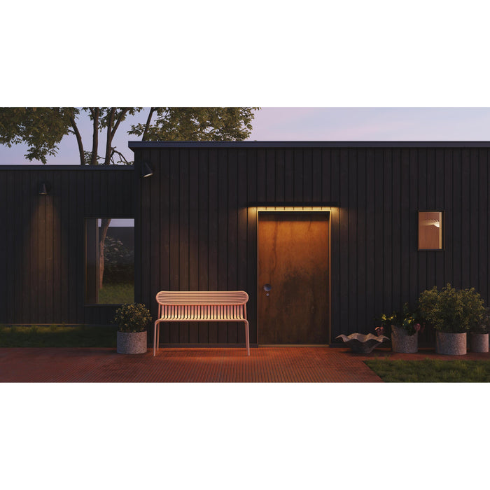 Petite Friture Week-end tuinbank met rugleuning Brown Red