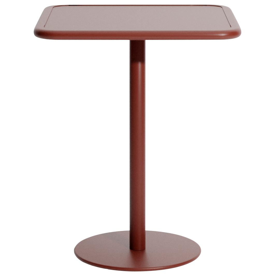 Petite Friture Week-end bistrotafel 60x60 H75 Brown Red