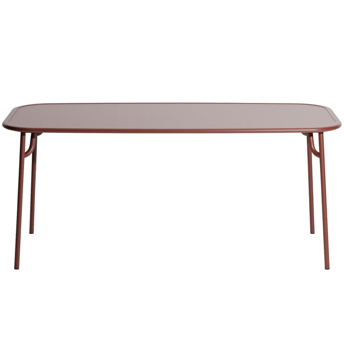 Petite Friture Week-end tuintafel 180x85 met dicht blad Brown Red