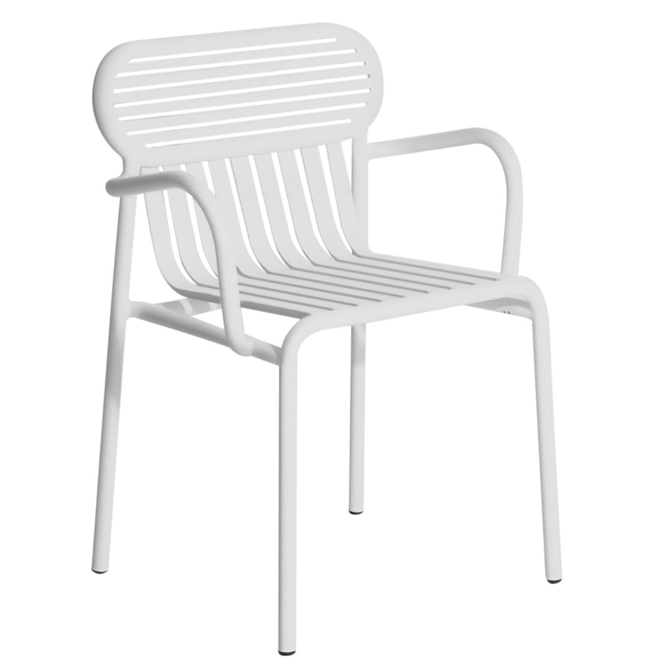 Petite Friture Week-end tuinstoel met armleuningen Pearl Grey