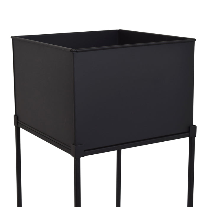 LOFT42 Flora Plantenbak vierkant - Metaal - Zwart
