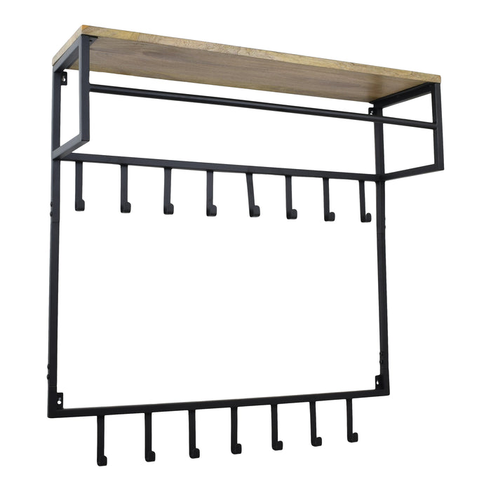 LOFT42 Petri XL Kapstok - 15 haken - Metaal - Zwart - 100x105x30