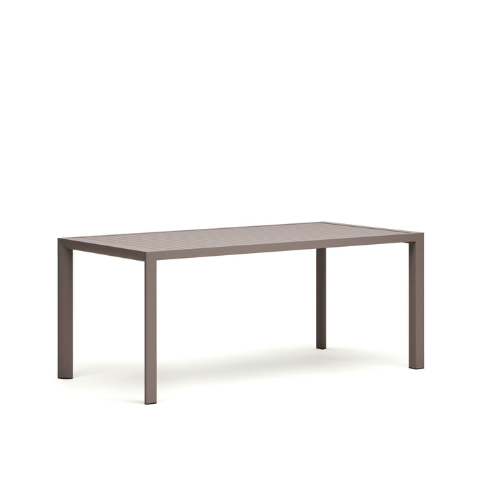 Kave Home - Culip buitentafel in aluminium met bruine afwerking 180 x