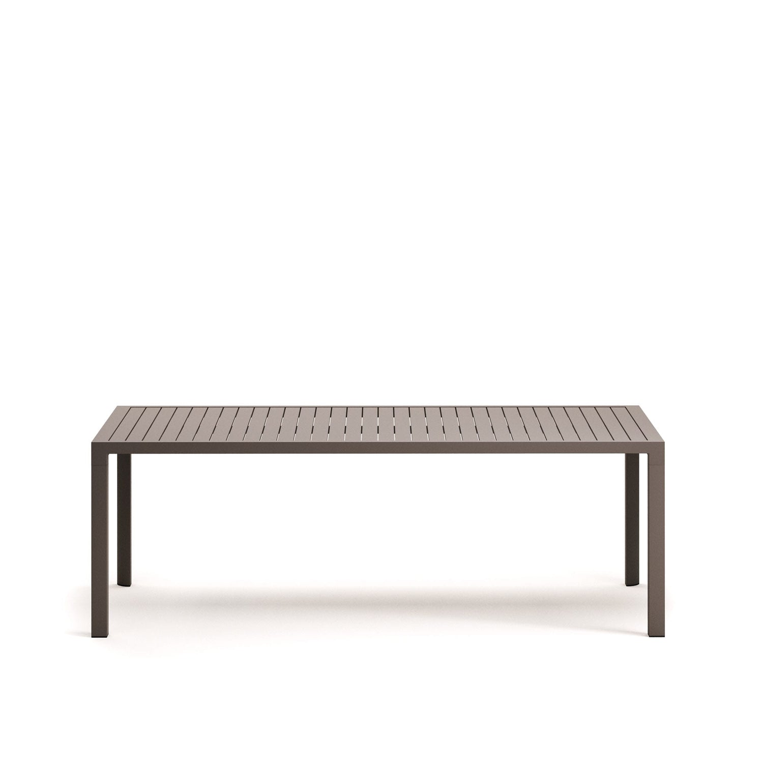 Kave Home - Culip buitentafel in aluminium met bruine afwerking 220 x