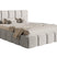 NADUVI Collection Chloe Bedframe 180 x 200 cm - Chenille - Lichtgrijs
