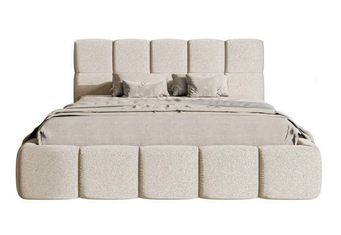 NADUVI Collection Chloe Bedframe 160 x 200 cm - Chenille - Lichtbeige