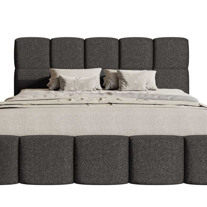 NADUVI Collection Chloe Bedframe 180 x 200 cm - Chenille - Antraciet