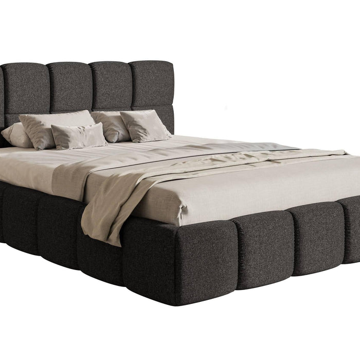 NADUVI Collection Chloe Bedframe 140 x 200 cm - Chenille - Antraciet
