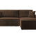 NADUVI Collection Galine Hoekbank met Chaise Longue Rechts met Slaapfunctie - Ribstof - Bruin