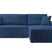 NADUVI Collection Galine Hoekbank met Chaise Longue Rechts met Slaapfunctie - Ribstof - Donkerblauw