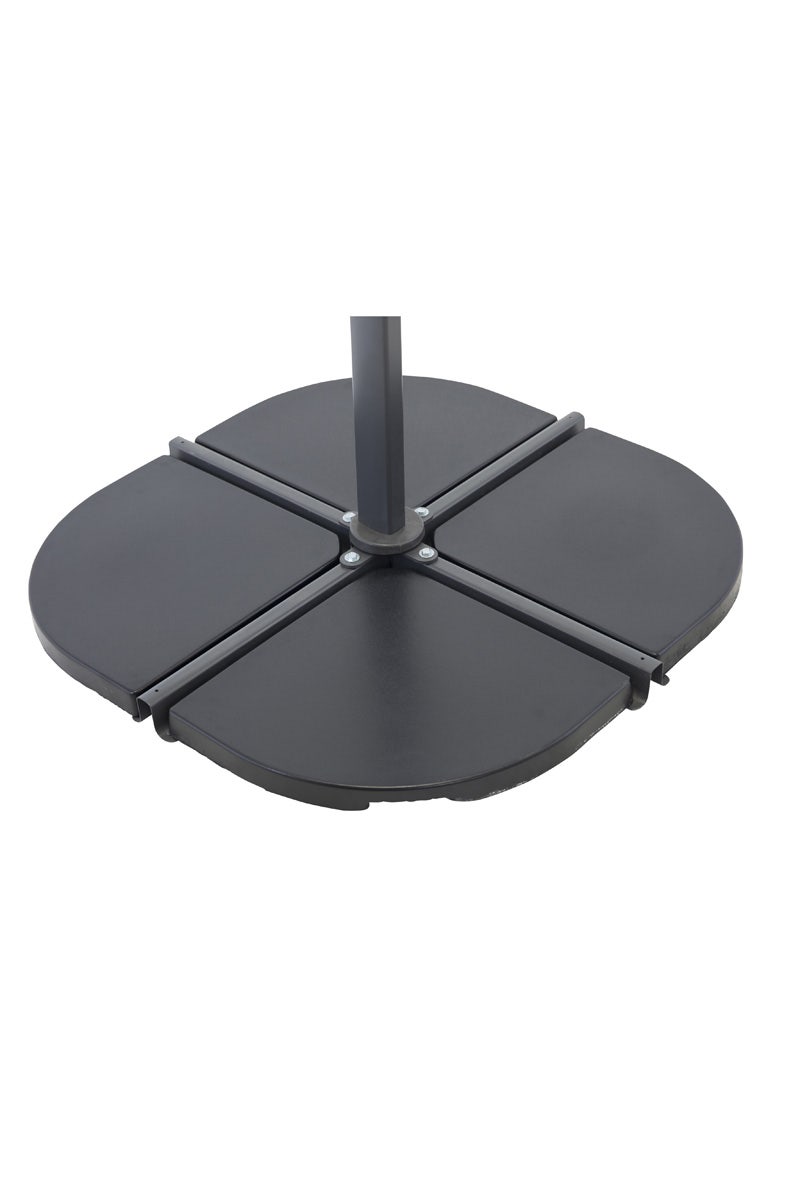 Nest outdoor Jeppe tegels zwart voor parasolvoet - set van 4