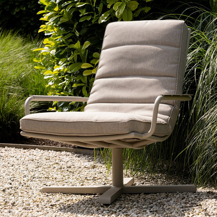 WOOOD Fauteuil Coosa - Aluminium - Zand - 92x83x93