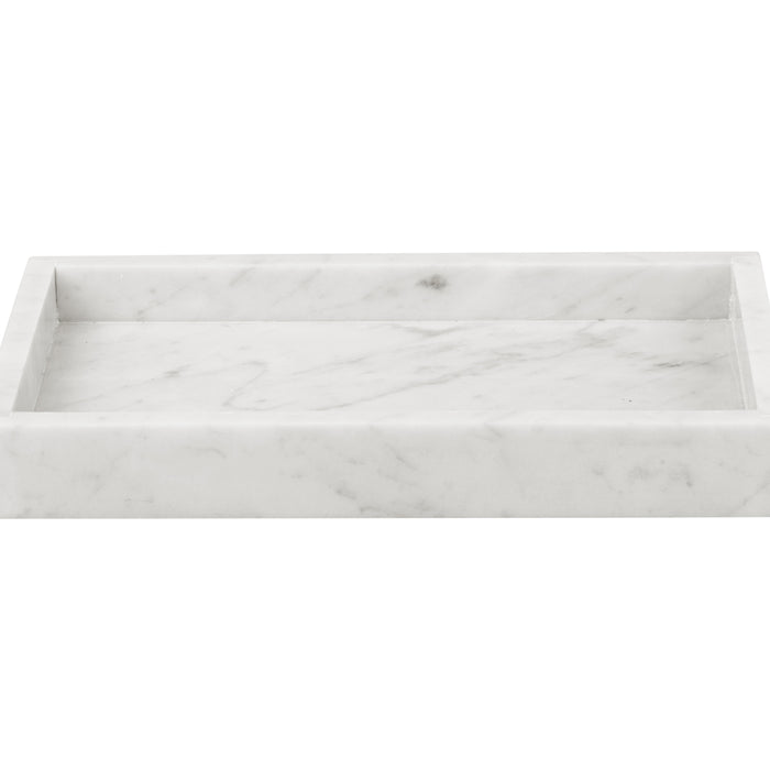 present time - Tray Marble medium white