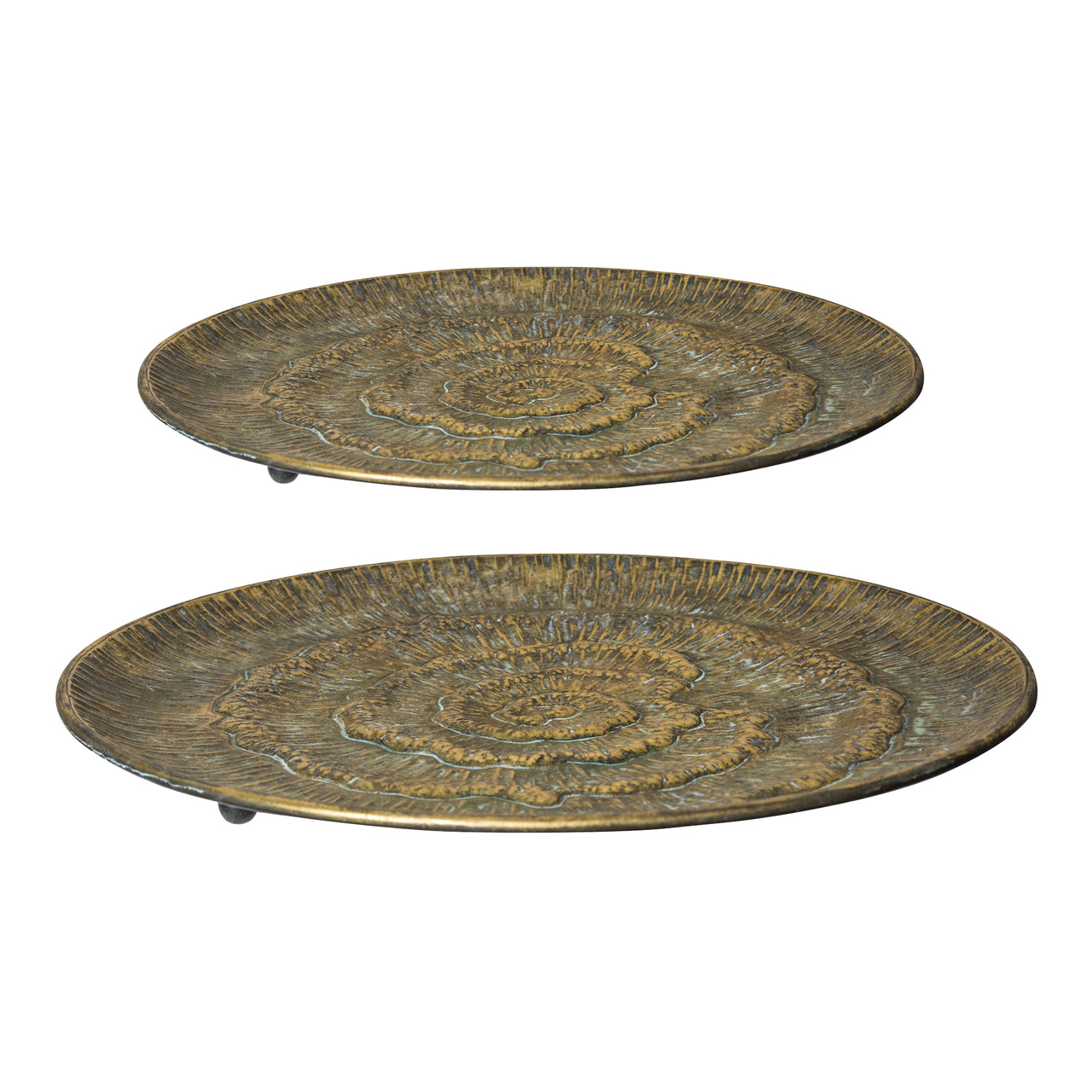 PTMD Katja Gold schalen van metaal set van 2